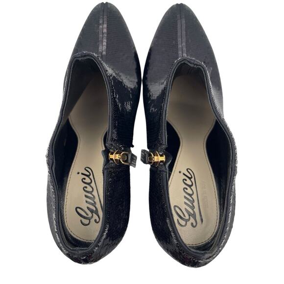 Gucci Black Sequin Ankle Booties Size 36.5 US 6.5 - Picture 11 of 14
